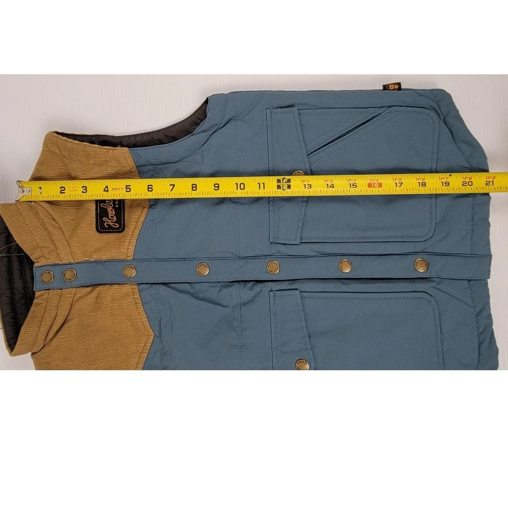 NWT Howler Bros Kid Youth Medium Rounder Vest‎ 3502 Blue British Khaki Corduroy